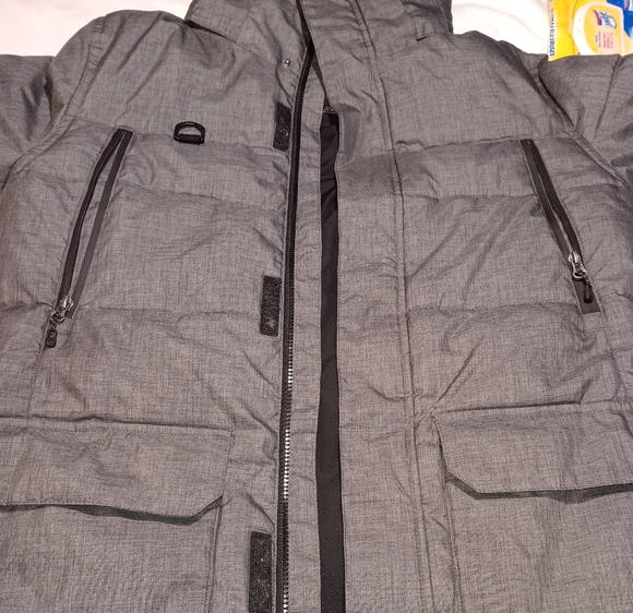 Swiss Tech Mens Winter cold weather Parka coat charcoal grey size S 34-26 - Picture 2 of 10